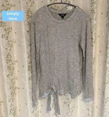 Simply Vera 그레이 니트 스웨터 S