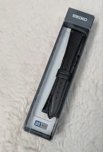 [ SEIKO ] 천연 가죽 시계 밴드 20mm ( 블랙 )