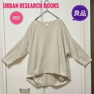 고품질 URBANRESEARCHDOORS 백 턱 티셔츠 베이지 프리