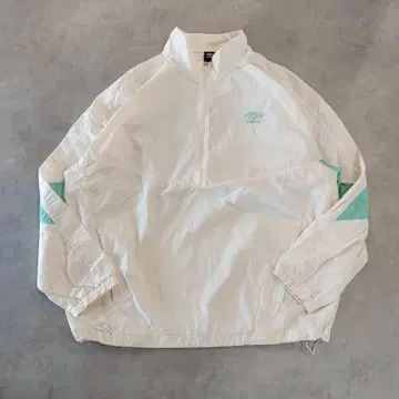엄브로 나일론 자켓 구제 의류 로고 하프 지퍼 3XL 화이트 16496