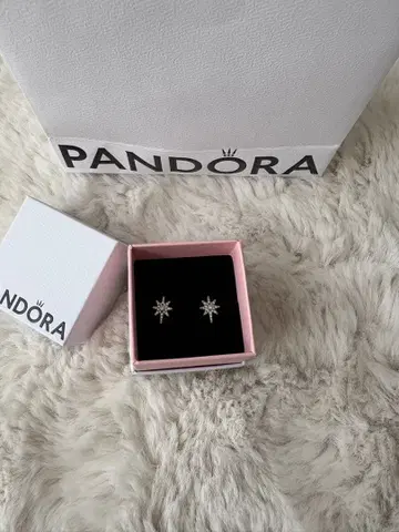 PANDORA 실버 별 모양 귀걸이