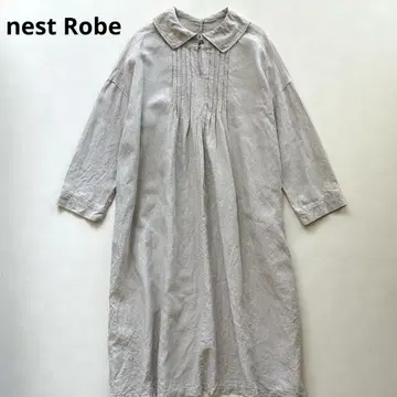 네스트로브 블랙 린넨 원피스 핀턱