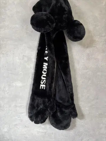 블랙 미키 머플러 캡