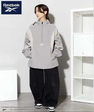 하프 지퍼 나일론 아노락 후드티