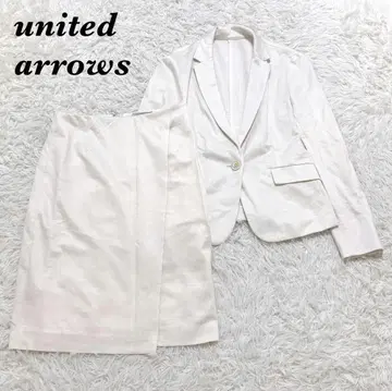 새상품급 UNITED ARROWS 스커트 수트 셋업 36 화이트
