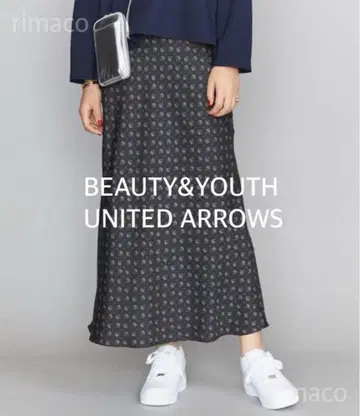 BEAUTY&YOUTH 코먼 프린트 바이어스 롱 스커트