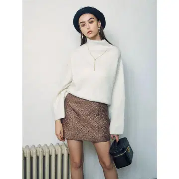 eimy istoire ES 퀼팅 하이웨스트 미니 스커트