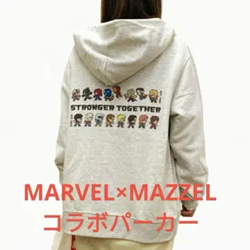 MAZZEL MARVEL 지퍼 후드티 후디 L 사이즈 내추럴