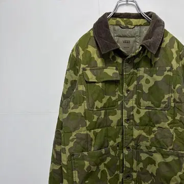 VANS 반스 카모플라쥬 충전솜 스냅 자켓 구제 의류