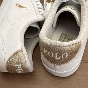 [ POLO ] 골드 라메 스니커즈 여성용