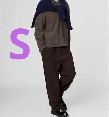 유니클로 유니클로c 이지 와이드 테이퍼드 팬츠 s