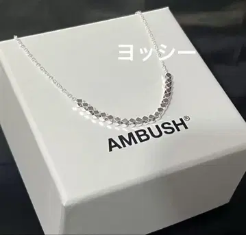 AMBUSH 실버 목걸이 다이아몬드 컷
