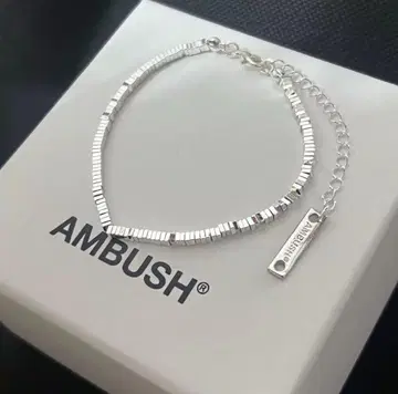 AMBUSH 실버 비즈 체인 목걸이