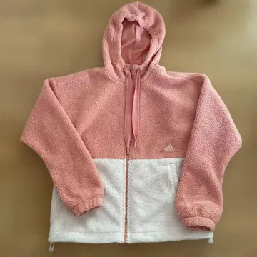 adidas 플리스 자켓 핑크/화이트 따뜻한