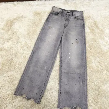 MOUSSY HW WIDE PAINT STRAIGHT 데님 팬츠