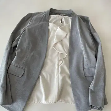 UNITED ARROWS 그레이 노카라 자켓 38 블라우스