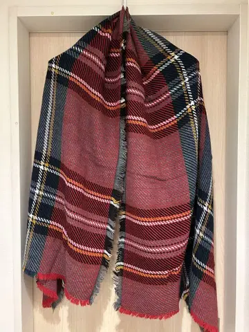 keep my closet 이탈리아제 울 알파카 혼방 체크 무늬 빅 스톨
