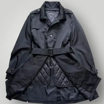 컨디션 최상 바니스뉴욕 트렌치코트 퀼팅 라이너 L 블랙