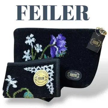 미사용 새상품 FEILER 페이러 파우치 손수건 세트 슈니르 직조