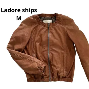 [라드쉽스] 양가죽 노카라 가죽 자켓 브라운 M 아우터