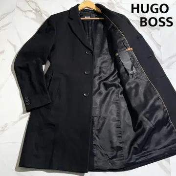 현행 택 휴고보스 체스터 코트 48 L 사이즈 롱 블랙 [ 103