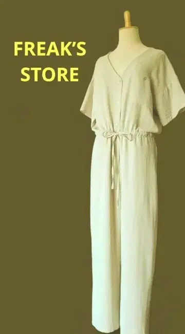 FREAK'S STORE 린넨풍 살로펫 올인원 베이지 M
