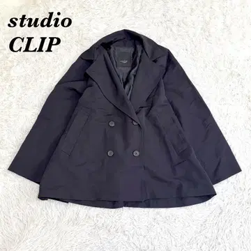 새상품급 studio CLIP 미들 기장 코트 자켓 FREE 네이비