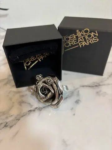 요시코 크리에이션 실버 컬러 로즈 반지 9호