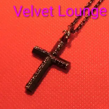 Velvet Lounge 블랙 크로스 펜던트 리버서블