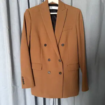 ZARA 더블 자켓 브라운