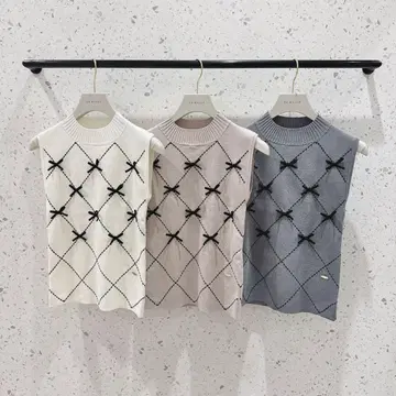 An MILLE 크로스 리본 슬리브리스 니트