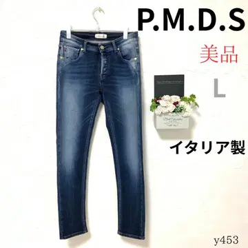 [ P.M.D.S ] 여성용 데님 팬츠 버튼 플라이 이탈리아제 파랑 L