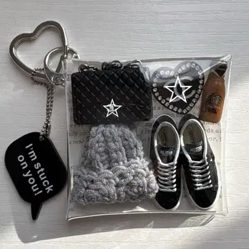 *가챠 파우치 *CONVERSE Allstar 블랙