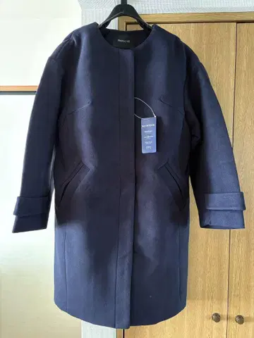 미사용 네이비 롱 코트