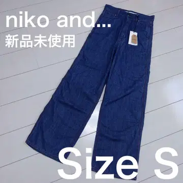 niko and - [ 미사용 새상품 ] 데님 팬츠 청바지 와이드 인디고