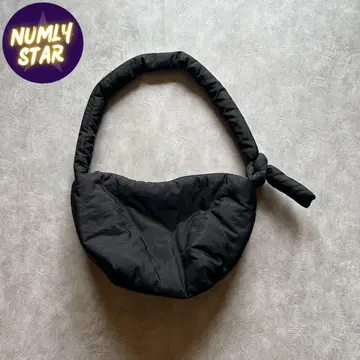 archive grunge nylon shoulder bag black