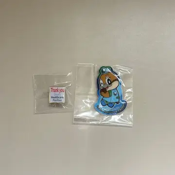 오사카 간사이 만박 헬스케어 파빌리온 피날레 핀 배지 & 마그넷 세트