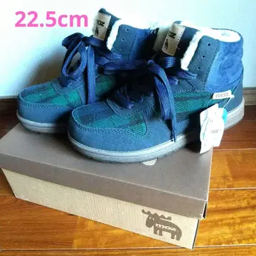 새상품 moz 모즈 하이컷 스니커즈 네이비 체크 22.5cm