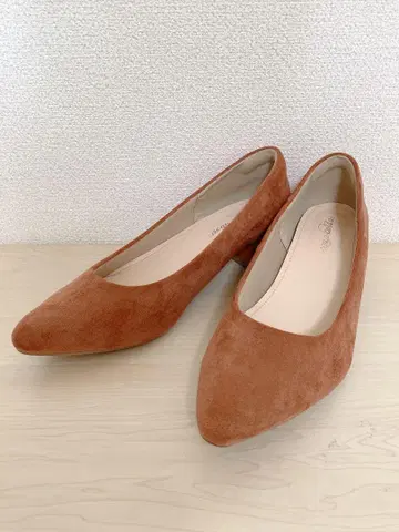 스웨이드 느낌 펌프스 27cm 4E 빅 사이즈