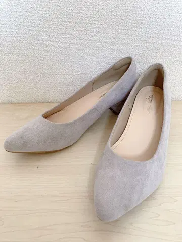 스웨이드 느낌 펌프스 27cm 4E 빅 사이즈