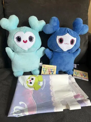 GiGO 한정판 TWICE 봉제 인형 퍼펫 쯔위 나연 세트
