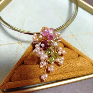 에스테르 CHIKORIKA 꽃 모티브 목걸이 브로치