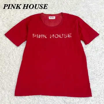 PINK HOUSE 와펜 로고 반팔 티셔츠 L 레드