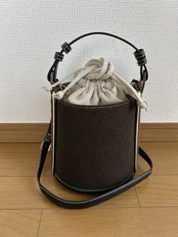 [ ZARA ] 패브릭 크로스 버킷백