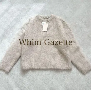 새상품 24AW Whim Gazette 믹스얀 V넥 풀오버