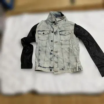 ZARA MAN 데님 가죽 자켓