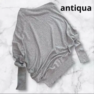 antiqua 비대칭 변형 보틀넥 니트