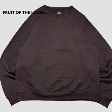 FRUIT OF THE LOOM 00s 브라운 맨투맨 심플 M