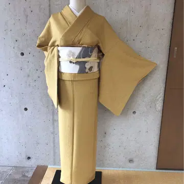 순수 실크 이로무지 이중 기모노 한 개의 문양