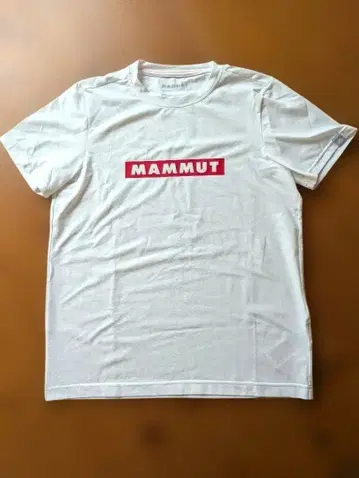 [ MAMMUT ] 화이트 로고T셔츠